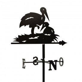 AJW- girouette de jardin exterieur avec 3 oiseaux du jardin
