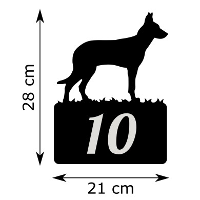 Numéro de rue - Beauceron - Dimensions