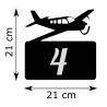 Numéro de rue - Avion - Dimensions